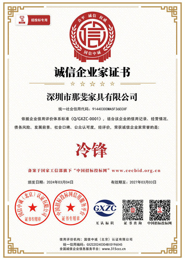 誠信企業(yè)家證書