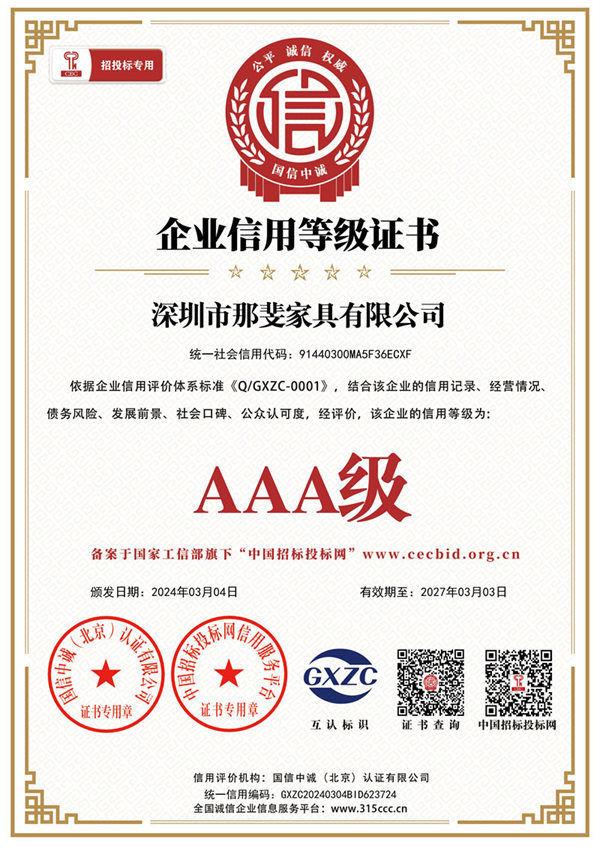 企業(yè)信用等級證書